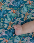 Waterproof Fitted Cot Sheet | Jungle Palms