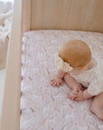 Waterproof Fitted Cot Sheet | Unicorn Fairy Floss