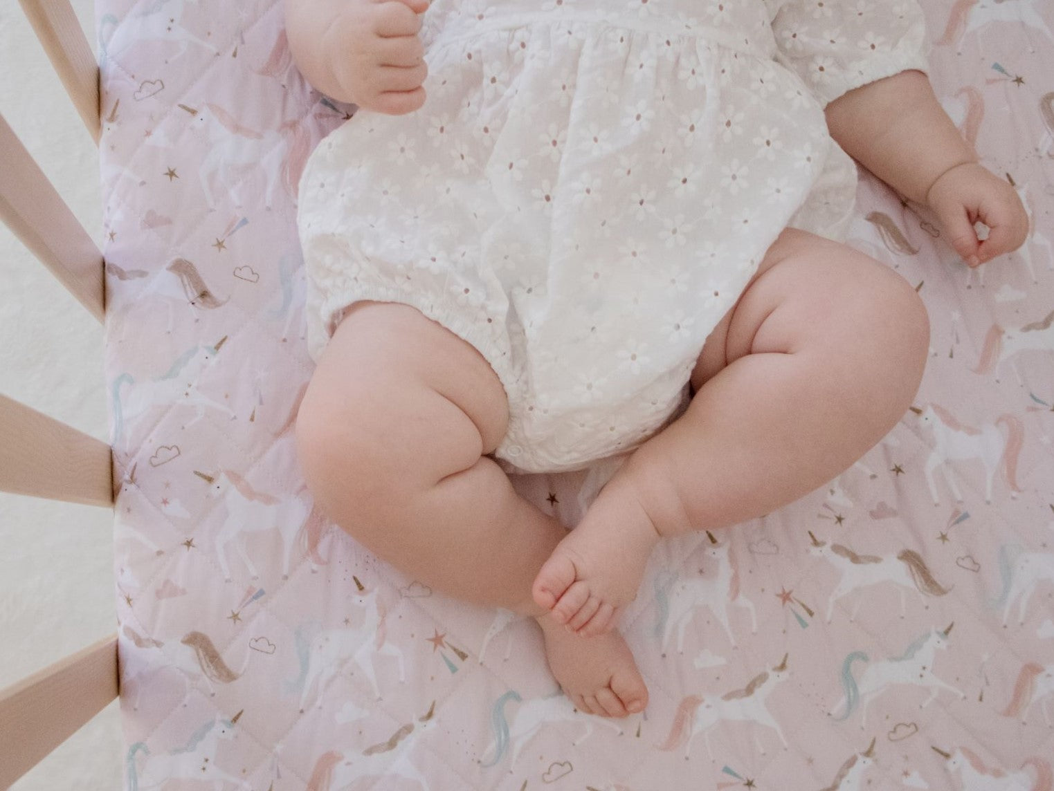 Waterproof Fitted Cot Sheet | Unicorn Fairy Floss