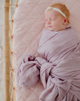 Bamboo Cotton Muslin Swaddle | Dusty Lilac