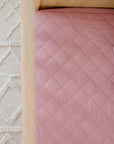 Waterproof Fitted Cot Sheet | Dusty Mauve