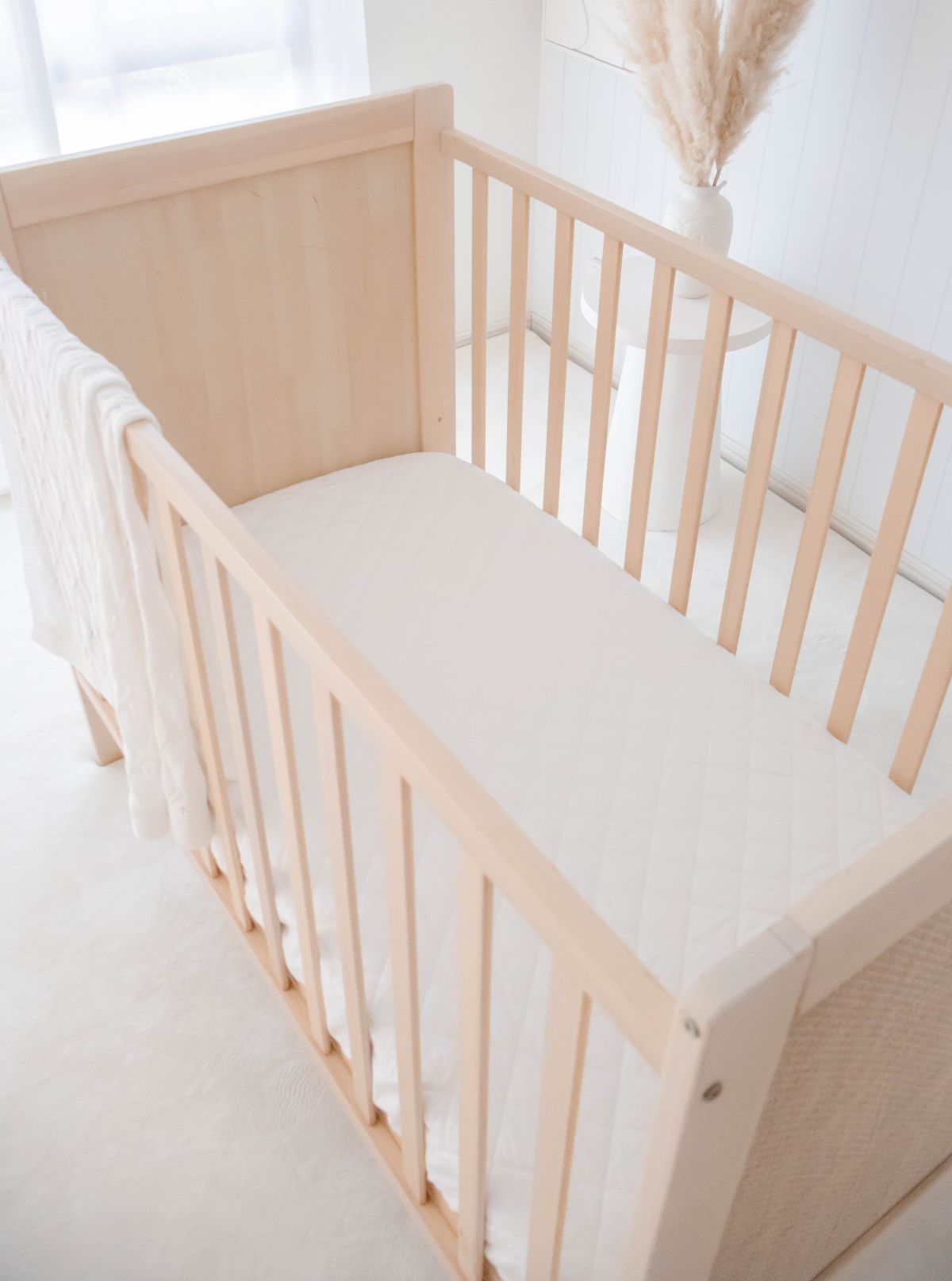 Waterproof Fitted Cot Sheet | Ivory