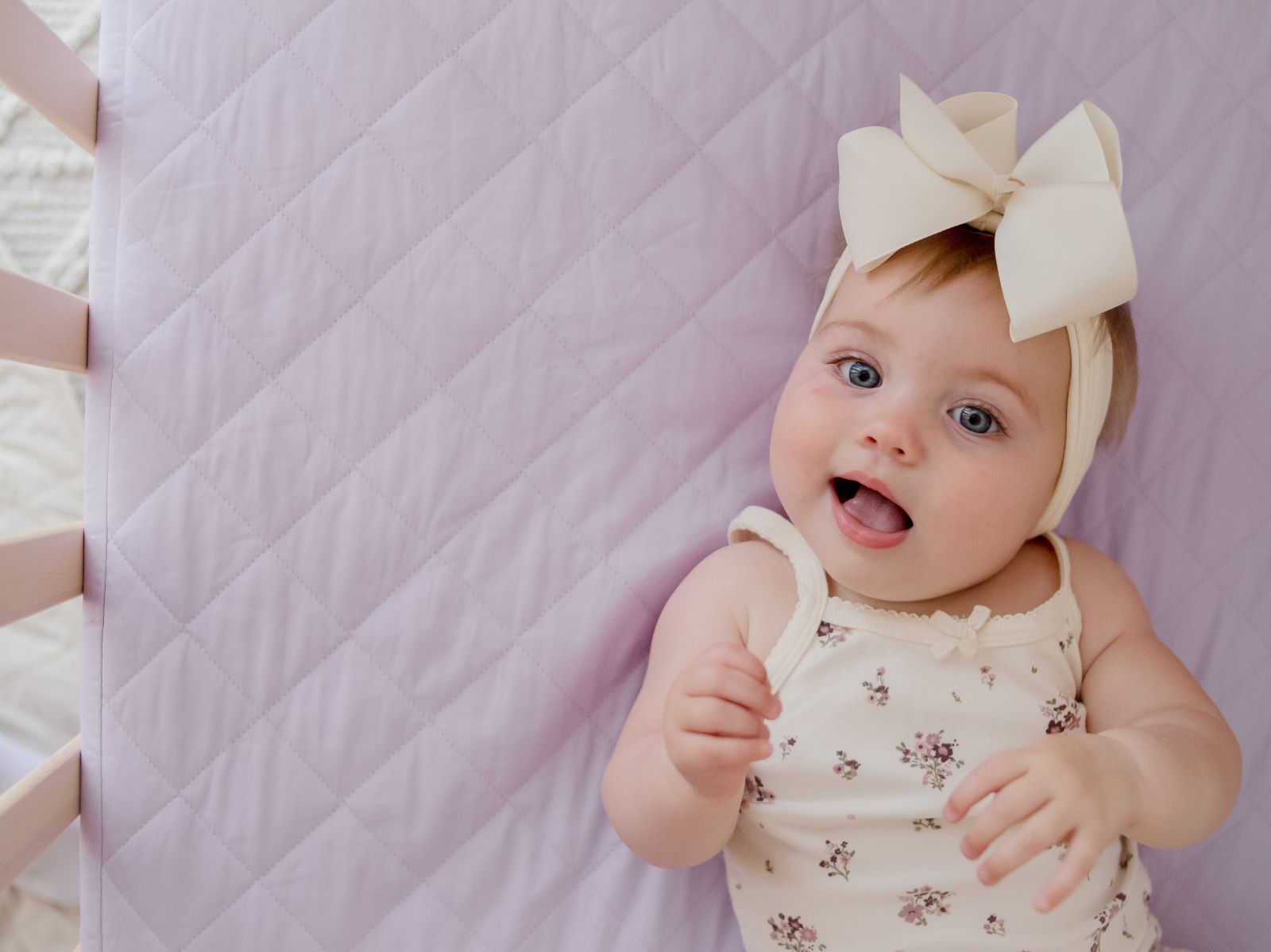 Waterproof Fitted Cot Sheet | Lavender Haze