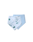 Premium Bandana Bibs 2 Pack | Turtle Bay & Dusty Blue