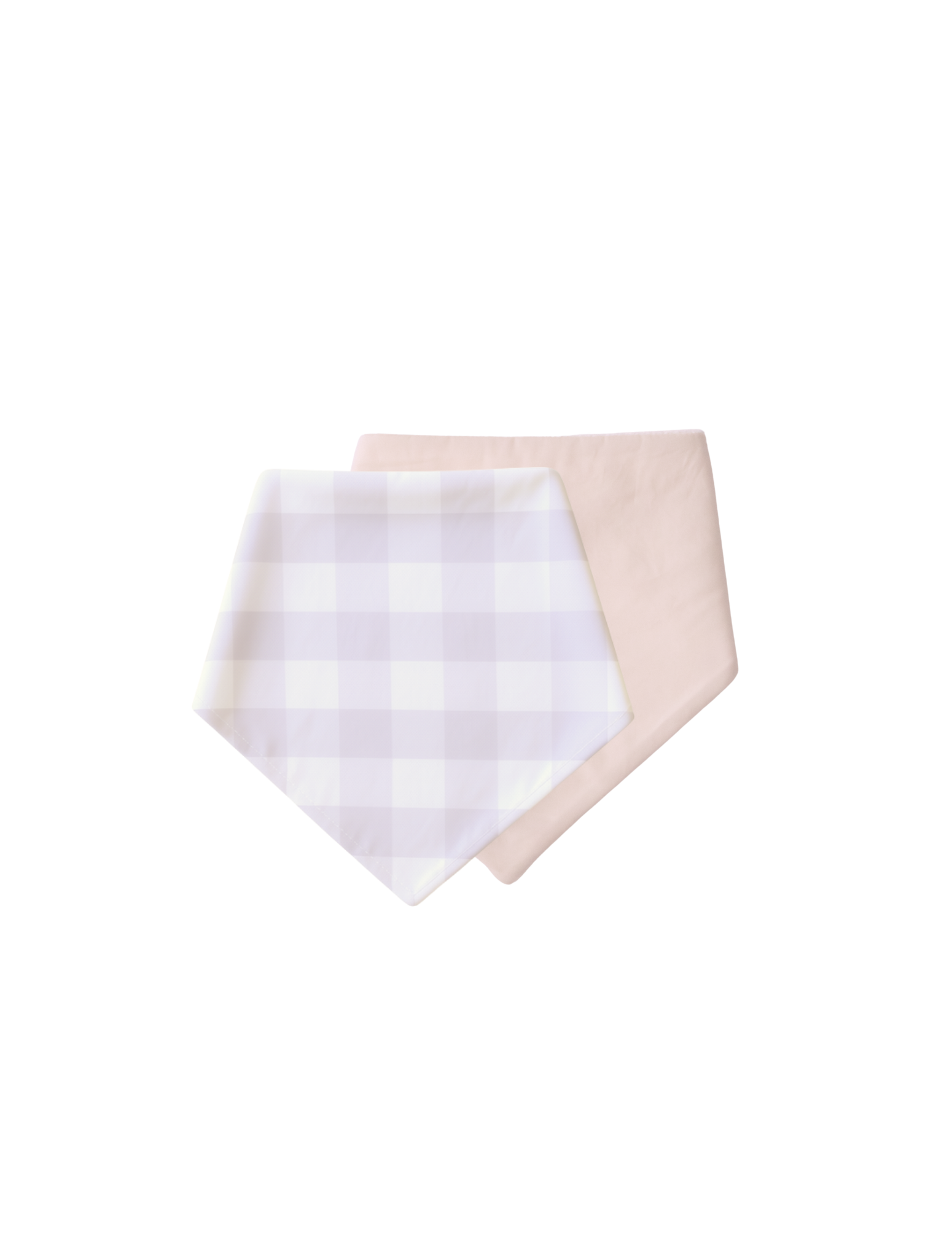 Premium Bandana Bibs 2 Pack | Blush Gingham &amp; Lullaby Pink