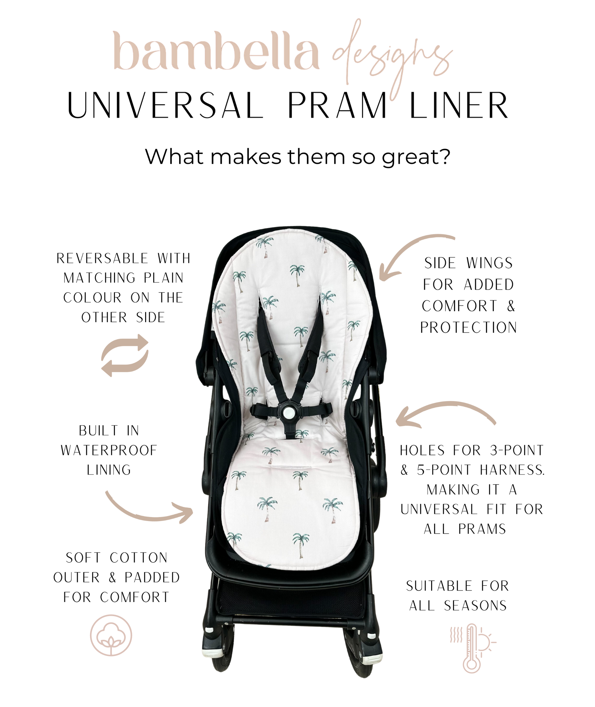 Padded hotsell pram liner