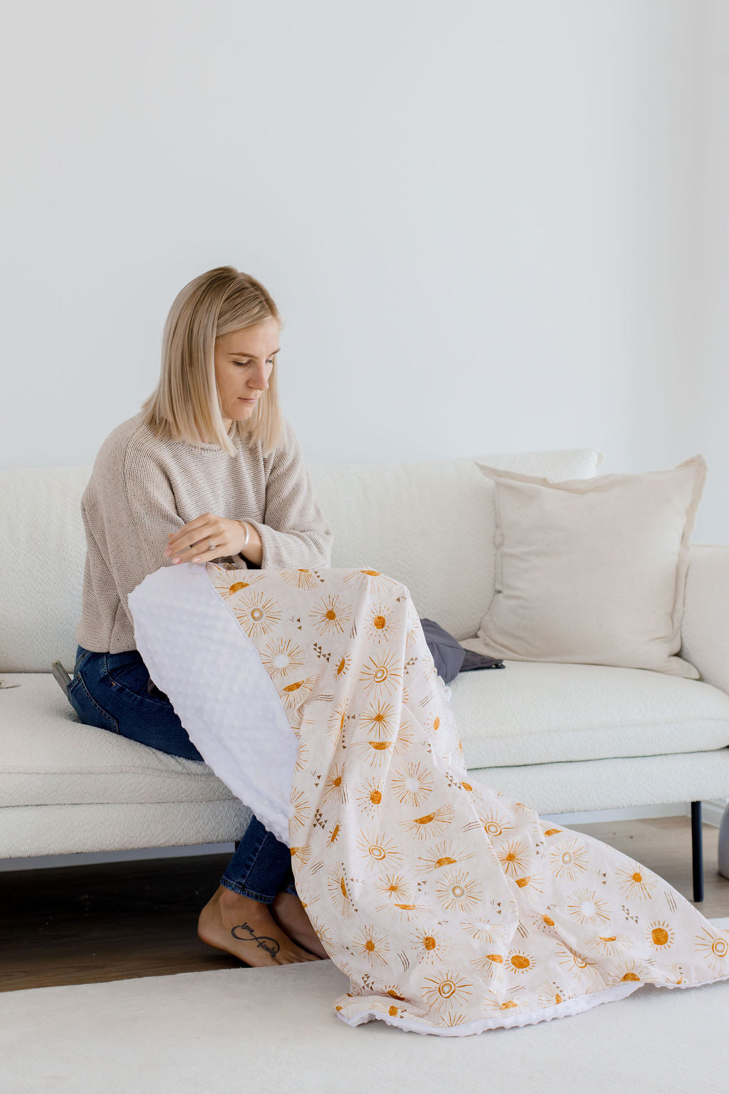 Weighted Sensory Blanket with Waterproof Cover - Bohemian Sunshine